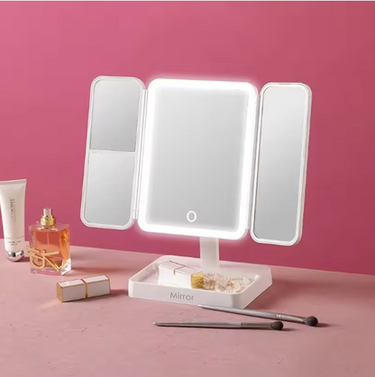 AVENKO - Miroir de maquillage LED 3 volets